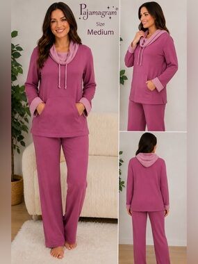 Pajamagram Women’s Pajama Lounge Set Size Medium Ultra Soft Pink Mauve